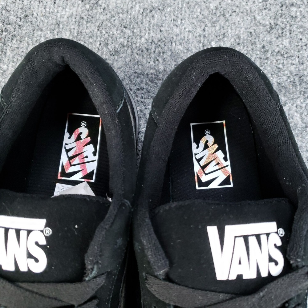 Vans Hylane Shoes Mens Size 8.5 Triple Black Skate Casual Sneakers Fat Tongue‎ - Picture 9 of 16